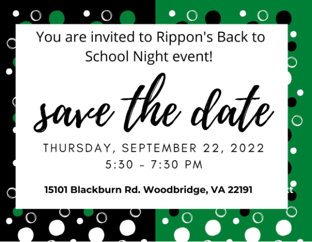back to school night save the date poster